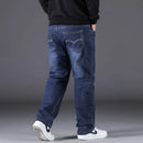 Calça jeans masculina de tamanho grande, faixa elástica, calça grande, cintura alta, calça jeans masculina, marido plus size, gorda, n ° 40