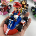 Action Figure Brinquedos de Super Mario, Puxe o Carro, Yoshi Verde, Donkey Kong, Bowser, Luigi, Sapo, Jogo de Anime, Presentes para Crianças, 24 Estilos