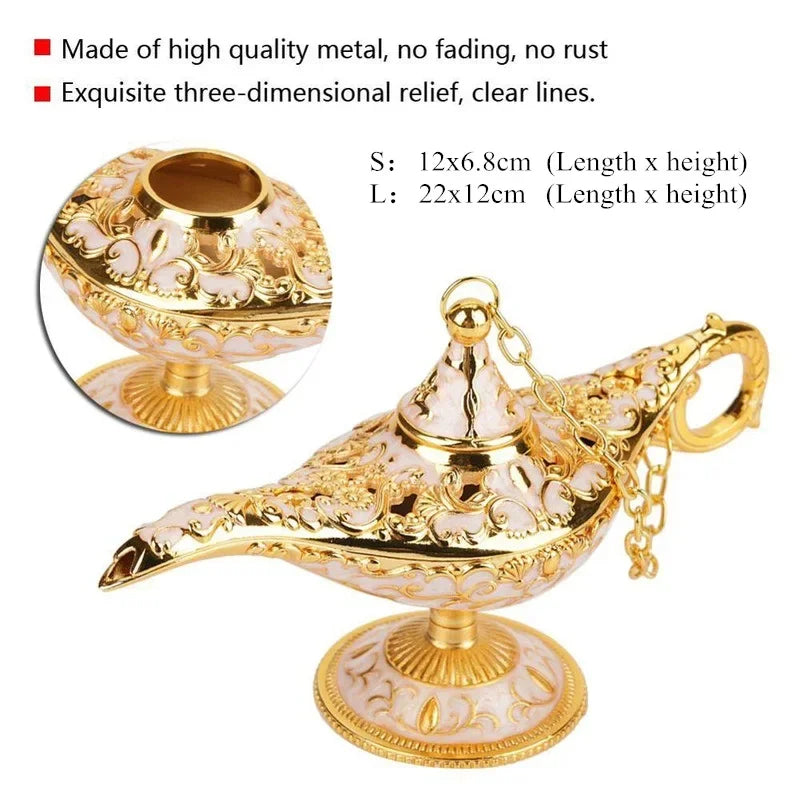 Lendário Aladdin Magic Genie Table Lamp, Lâmpada Retro Europeia, Artesanato De Metal, Decoração De Casa, Festa De Casamento