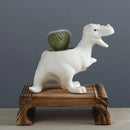 94pf Dinosaur Planter Pot para W/ Drenagem Bandeja Cacto Cactus Flor Contai
