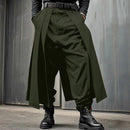Incerun-calças plissadas soltas para homens, cor sólida, casual, perna larga, streetwear, moda