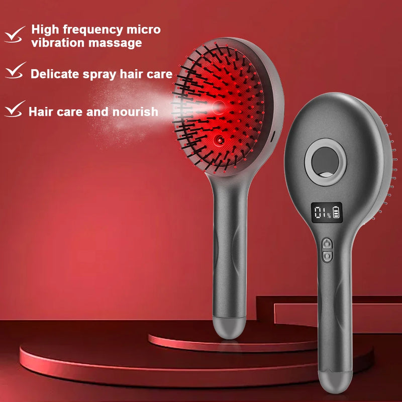 4 modos de spray elétrico massagem pente vibração couro cabeludo cabeça massageador 630nm luz vermelha escova crescimento do cabelo óleo essencial ferramenta cuidados com o cabelo