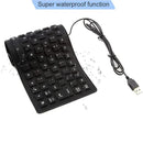 Teclado de silicone dobrável 85/109 teclas USB com fio silencioso à prova d'água à prova de poeira Soft Touch Rollup para notebook laptop