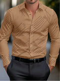 Camisas havaianas de manga comprida masculina, lapela casual de negócios, blusa de praia, roupas masculinas, moda feminina, rua vocacional, verão