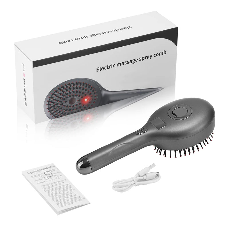 4 modos de spray elétrico massagem pente vibração couro cabeludo cabeça massageador 630nm luz vermelha escova crescimento do cabelo óleo essencial ferramenta cuidados com o cabelo