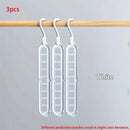 Plastic Foldable Space Saving Cabides, organizador de roupas, cabides resistentes para armário de quarto Wardrobe Home and dor, 9 buracos, 3pcs