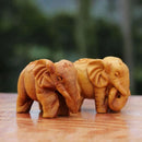 1 pc natural thuja madeira elefante rico escultura artesanato em madeira decoração para casa