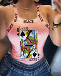 Camiseta sexy com estampa feminina, colete pequeno, verão, casual, legal, sem mangas, moda