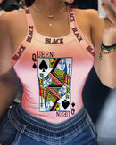 Camiseta sexy com estampa feminina, colete pequeno, verão, casual, legal, sem mangas, moda