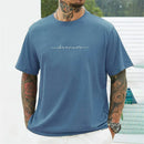 Camiseta masculina de verão simples de alta qualidade topo masculino todos os dias casual camisa esportiva tendência novas roupas oversized solto manga curta