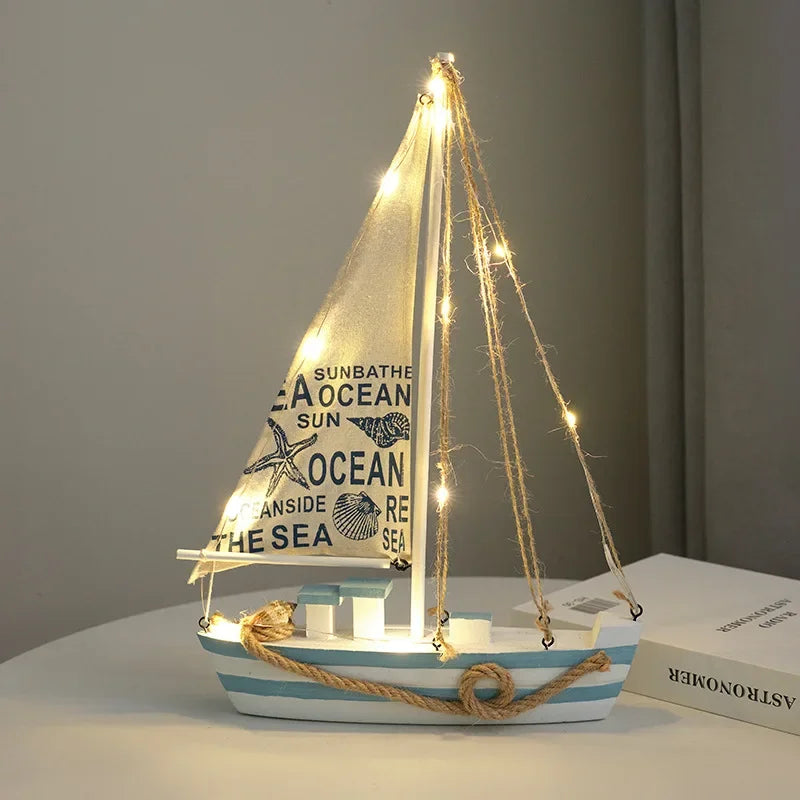 Estatuetas de Barco a vela de Madeira, Estilo Mediterrâneo, Veleiro de Madeira, Artesanato, Sala De Estar Em Casa, Decoração Náutica Presente