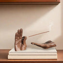 Gesto suporte de incenso resina gesto queimador de incenso para escritório em casa meditação yoga relaxamento mão incenso vara para decoração