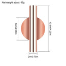 Criativo Rose Golden Vase Wall Holder, vaso de flores de aço inoxidável, decoração do casamento para sala de estar, espelho, 1Pc
