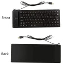 Teclado de silicone dobrável 85/109 teclas USB com fio silencioso à prova d'água à prova de poeira Soft Touch Rollup para notebook laptop