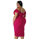 Vestido Bodycon com gola redonda de verão feminino, Tamanhos grandes, vestido espaguete, Casual, Manga curta, Festa, Feriados, 2023