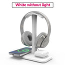 Auscultadores sem fio Stand Charger, RGB Atmosfera Light, Gaming Headset Bracket, telefone móvel, fone de ouvido Bluetooth, carregamento Dock, 3in 1