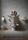 WC Animais Pintura De Lona, Leitura De Jornal, Ovelha Jacaré, Cartaz Doberman Print, Arte Da Parede, Room Pictures, Decoração De Casa