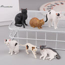 Deitado gato laranja estatueta, simulação sólida modelo animal, decoração desktop bonito, ornamento Mini Pet, 1pc