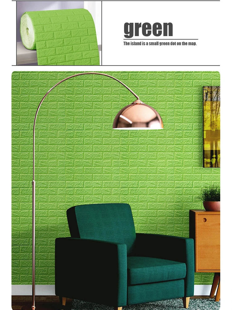 Brick Guard – Adesivo de Parede 3D Anti-colisão e à Prova d'Água
