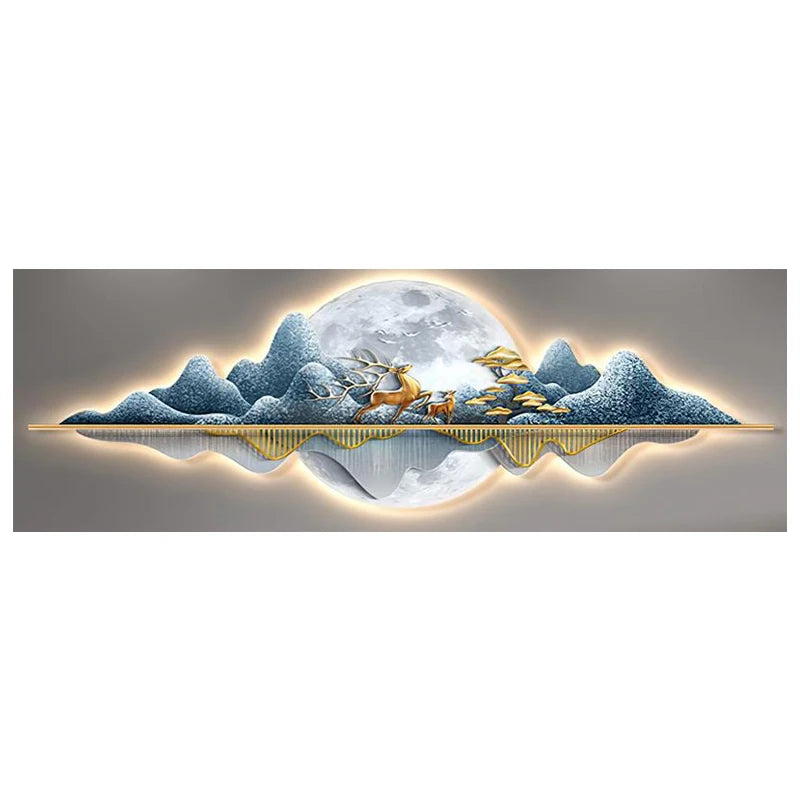 Pintura De Paisagem De Luxo Moderno Para Sala De Estar, Wall Art Poster, Pintura De Lona, Decoração De Casa, Decoração Estética Sem Moldura