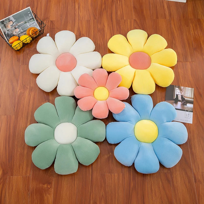 Margarida em forma de almofada cadeira, macio e leve coxim, flor design, para casa, escritório, cozinha, jantar cadeira, cama