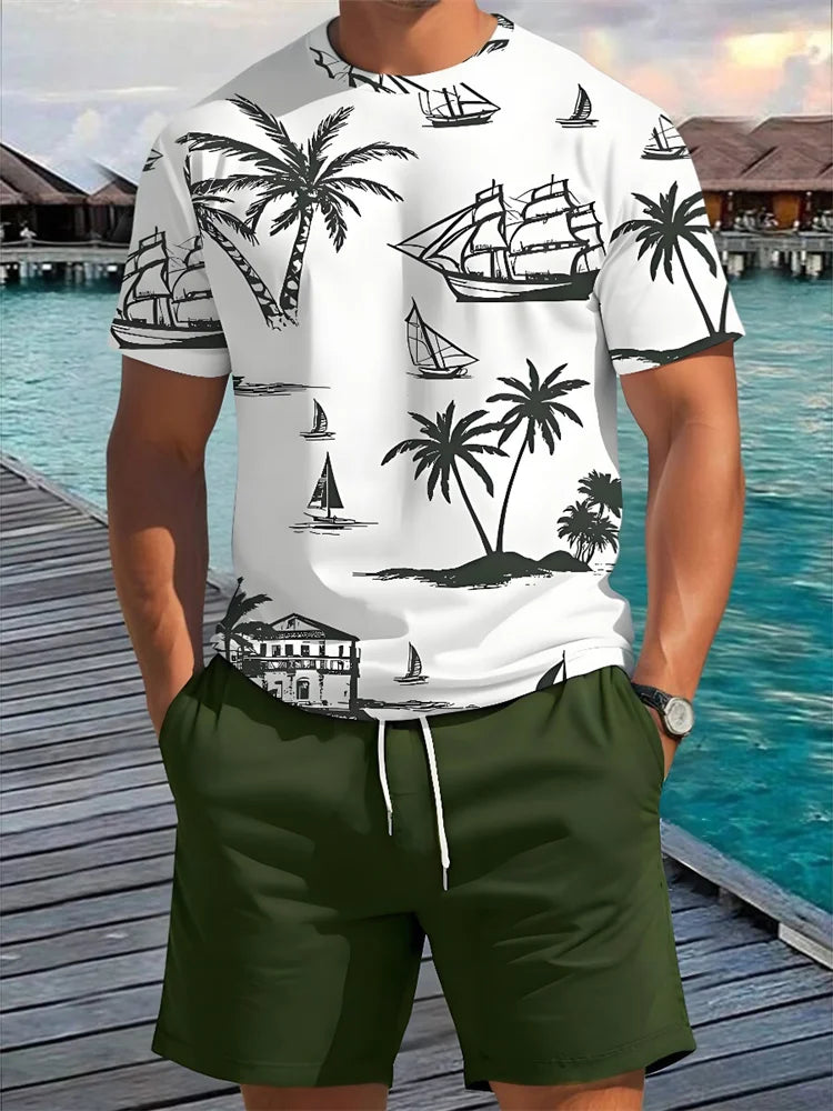 Estilo Tropical: Conjunto Masculino para Esporte e Lazer