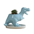 94pf Dinosaur Planter Pot para W/ Drenagem Bandeja Cacto Cactus Flor Contai