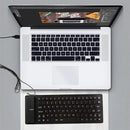 Teclado de silicone dobrável 85/109 teclas USB com fio silencioso à prova d'água à prova de poeira Soft Touch Rollup para notebook laptop