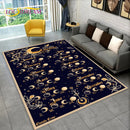 Tapete gótico antiderrapante para sala de estar e quarto, tapete de decoração com design de tarô, estilo gótico, para quarto e sofá das crianças