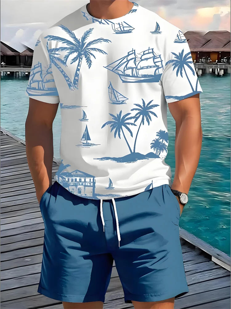 Estilo Tropical: Conjunto Masculino para Esporte e Lazer