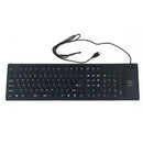 Teclado de silicone dobrável 85/109 teclas USB com fio silencioso à prova d'água à prova de poeira Soft Touch Rollup para notebook laptop