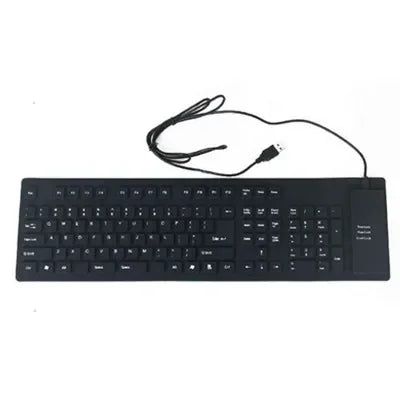 Teclado de silicone dobrável 85/109 teclas USB com fio silencioso à prova d'água à prova de poeira Soft Touch Rollup para notebook laptop