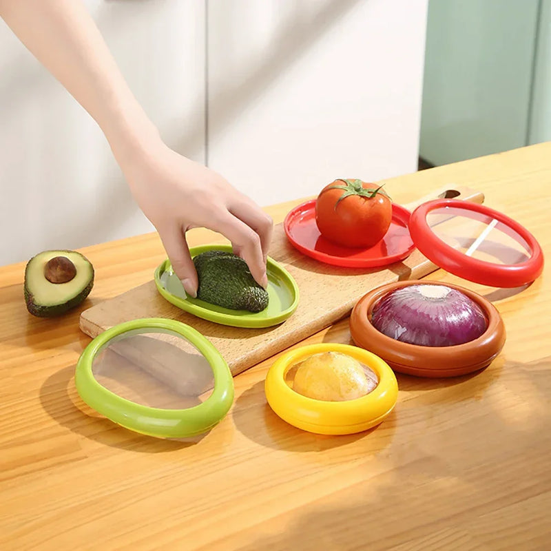 Abacate caixa de armazenamento de alimentos frutas fresco-mantendo capa vegetal preservação selo capa colorida ferramentas de cozinha acessórios de cozinha