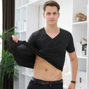 Camiseta de seda gelo masculina, manga curta, camisola regata com decote em v, colete respirável masculino, camiseta fina sem costura, camisola singlets musculação, verão