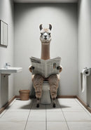 WC Animais Pintura De Lona, Leitura De Jornal, Ovelha Jacaré, Cartaz Doberman Print, Arte Da Parede, Room Pictures, Decoração De Casa