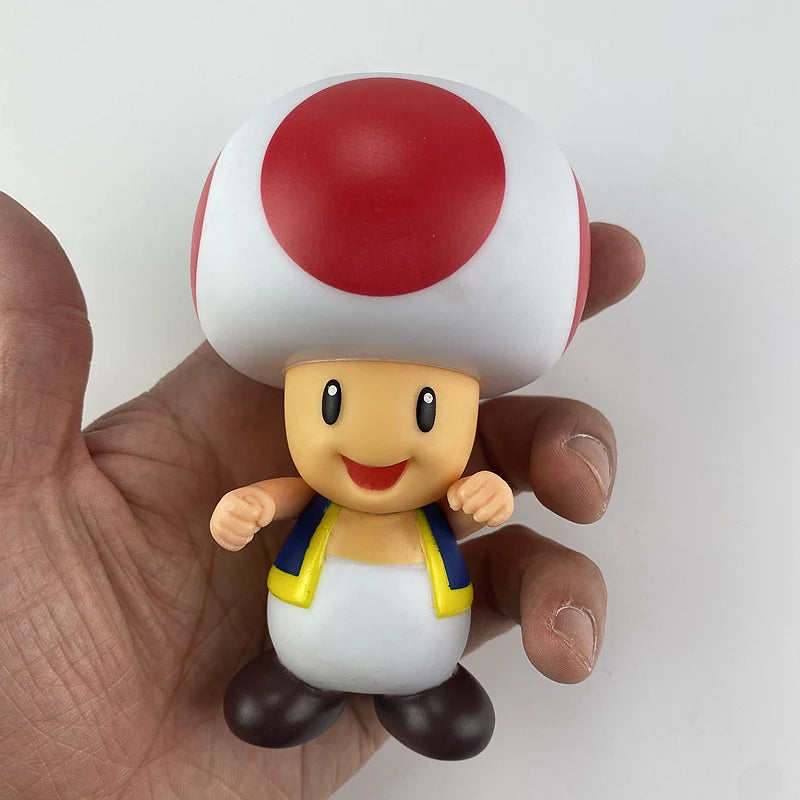 Action Figure Brinquedos de Super Mario, Puxe o Carro, Yoshi Verde, Donkey Kong, Bowser, Luigi, Sapo, Jogo de Anime, Presentes para Crianças, 24 Estilos