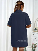 Conjunto feminino de duas peças de linho e algodão, manga curta, camisa monocromática, shorts soltos, terno casual de escritório, moda feminina, verão, 2025