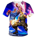 Camiseta Street Fighter masculina e feminina, fina em 3D, blusa infantil, tamanho grande, casual, nova, moda de verão, venda quente, 100-6XL, 2023