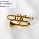 Saxofone miniatura para Dollhouse, modelo de instrumentos musicais clássicos, mini ornamentos musicais, presentes de Natal, acessórios para decoração