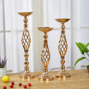 Vaso de ferro de luxo para decoração de casamento, guia rodoviário, castiçal, castiçal, jantar à luz de velas, sala de estar, casa