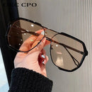 Tendências punk óculos de sol feminino óculos de sol de grandes dimensões moda para homens novo steampunk feminino uv400 de sol oculos