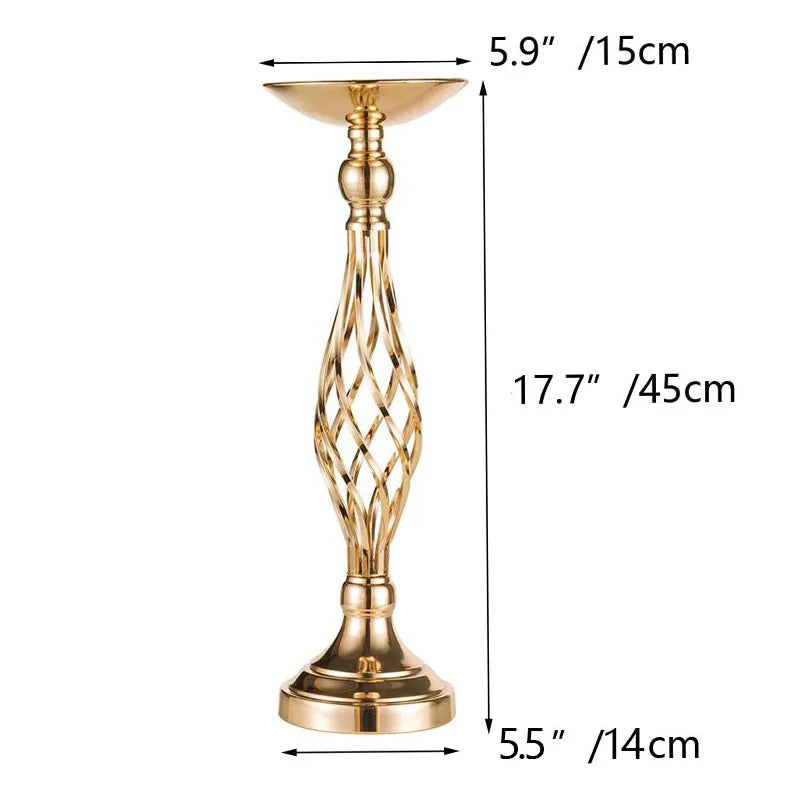 Vaso de ferro de luxo para decoração de casamento, guia rodoviário, castiçal, castiçal, jantar à luz de velas, sala de estar, casa