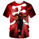 Camiseta Street Fighter masculina e feminina, fina em 3D, blusa infantil, tamanho grande, casual, nova, moda de verão, venda quente, 100-6XL, 2023