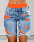 Elegância Urbana - Denim Skinny com Estampa e Rasgos