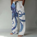 Calça havaiana floral masculina, imagem digital, casual de luxo social fashion, elegante roupa retrô