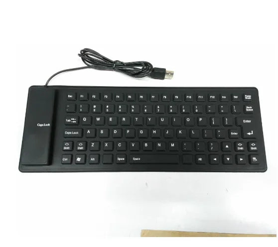 Teclado de silicone dobrável 85/109 teclas USB com fio silencioso à prova d'água à prova de poeira Soft Touch Rollup para notebook laptop