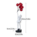 Coleção de Escultura Banksy, Estátua Flower Thrower, Pop Art, Estatueta Moderna Menina Balão, Decoração Home Office