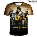Camiseta Mortal Kombat 3D masculina e feminina, jogo de luta, streetwear casual, tops de manga curta, camiseta legal infantil, menino, menina, verão