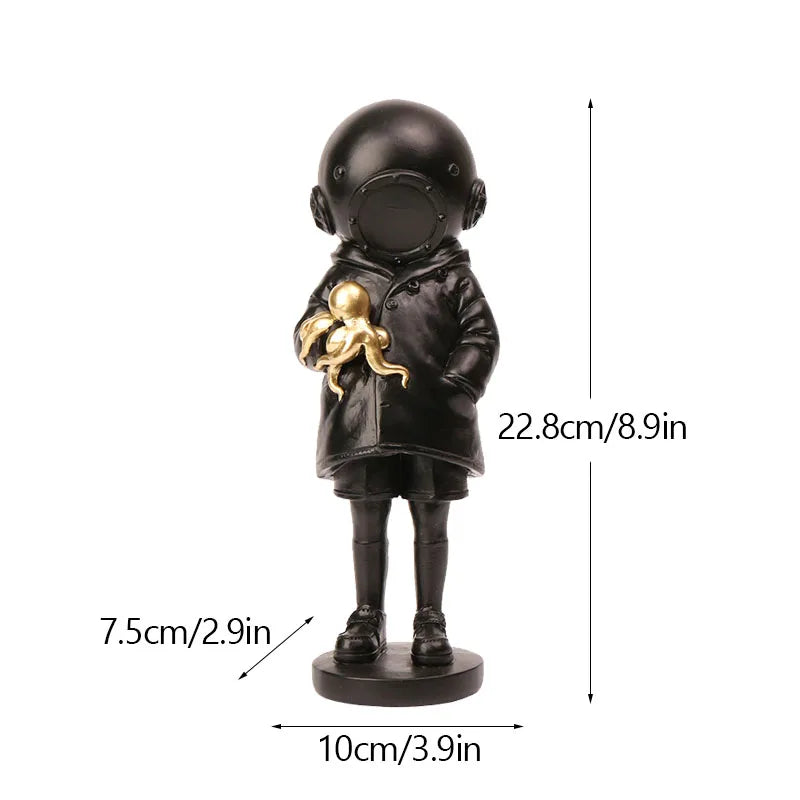 Coleção de Escultura Banksy, Estátua Flower Thrower, Pop Art, Estatueta Moderna Menina Balão, Decoração Home Office