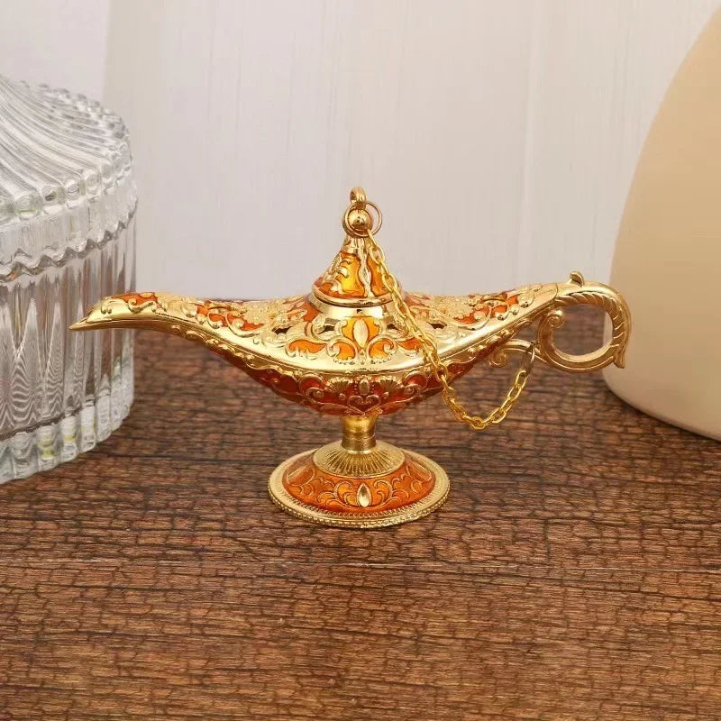 Lendário Aladdin Magic Genie Table Lamp, Lâmpada Retro Europeia, Artesanato De Metal, Decoração De Casa, Festa De Casamento